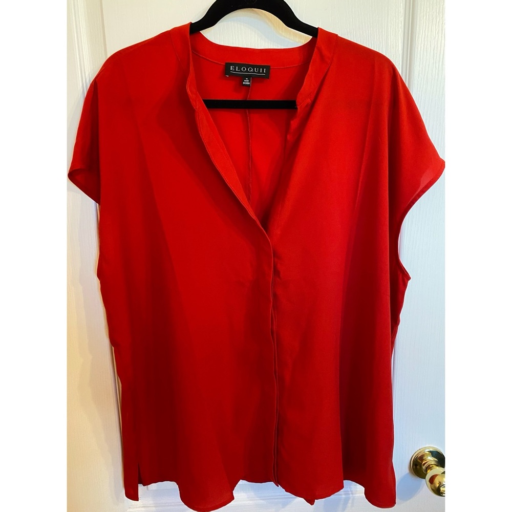 ELOQUII Notch Collar Top Size 18